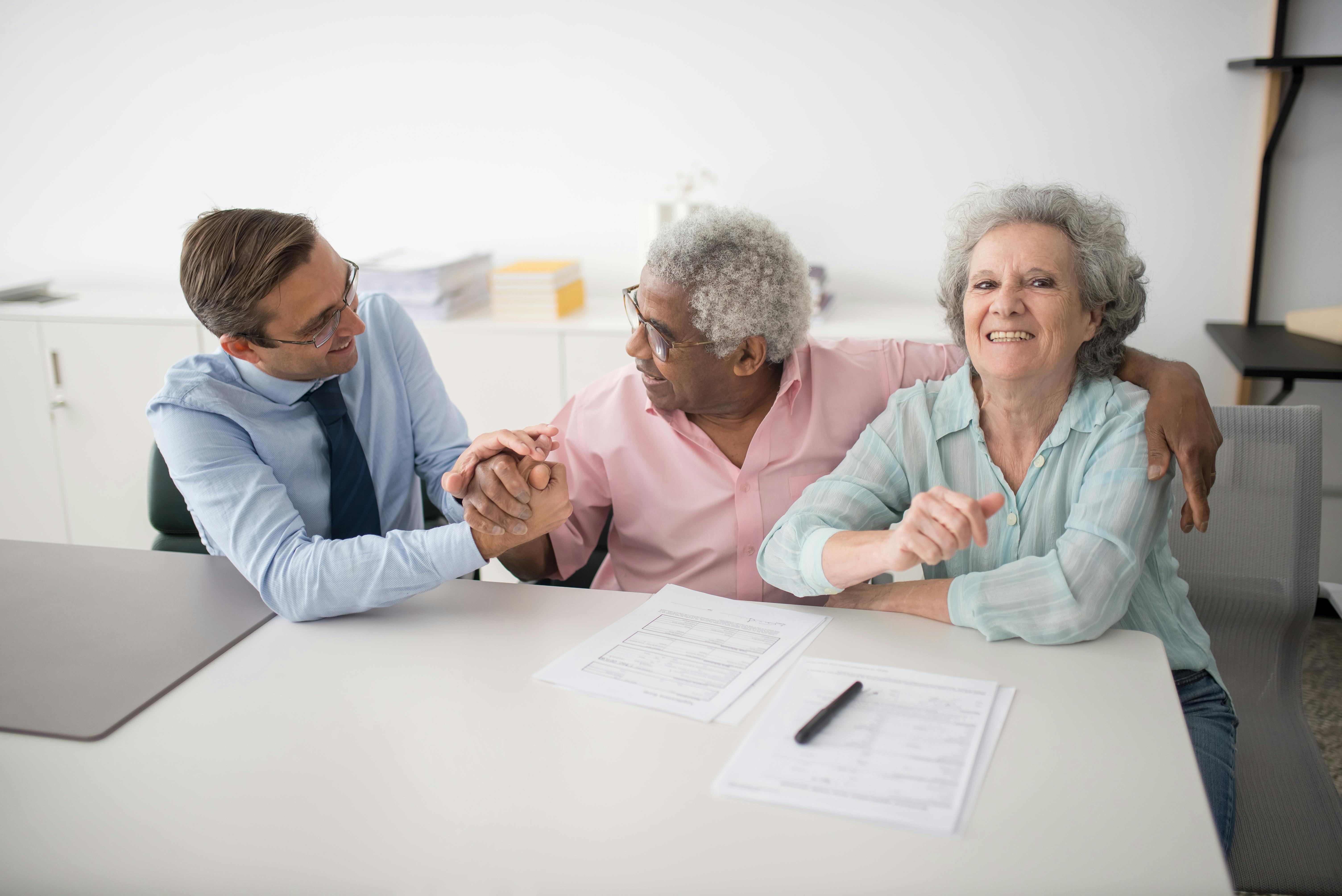 Insurance professional explaining policy coverage